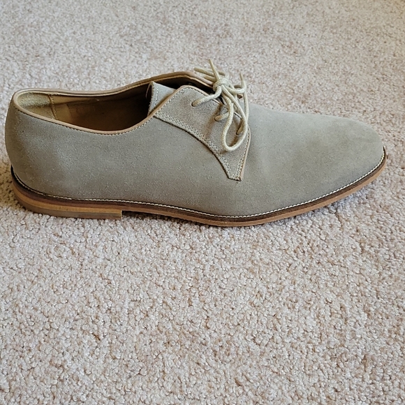 Bobbies Suede Derby Shoes in Light Gray Size 43 - Picture 2 of 5